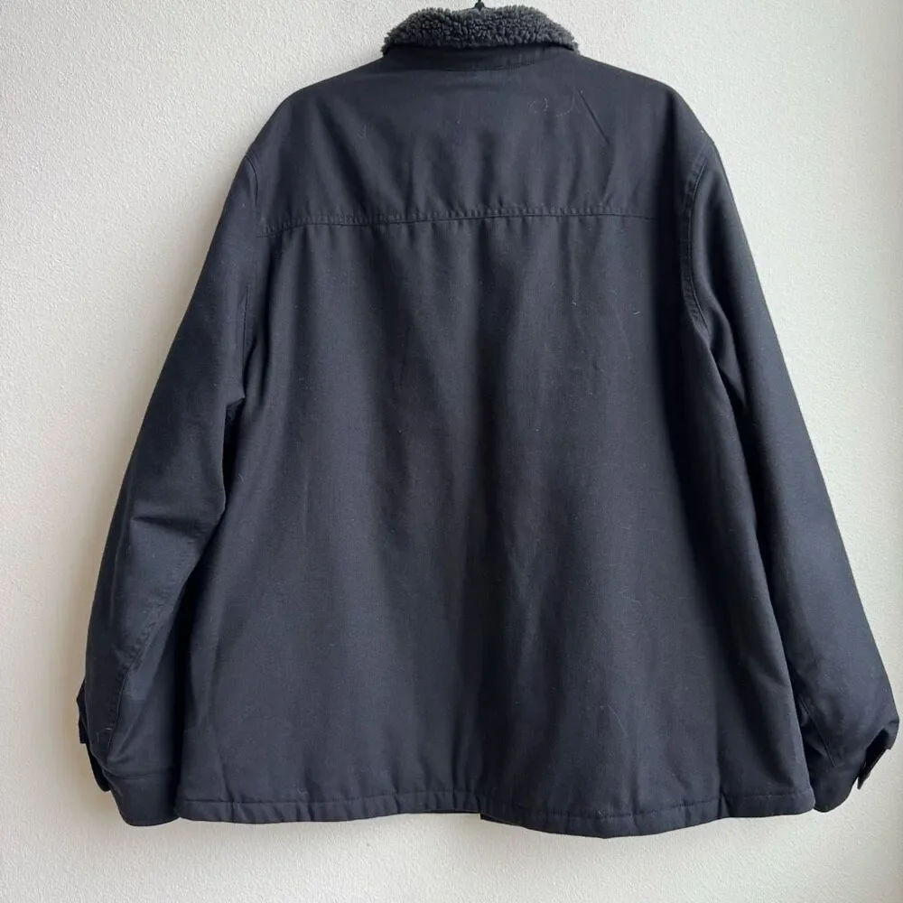Nike SB Padded Flannel Quilted Barn Jacket Coat Black DQ6328-410 Mens Size XL